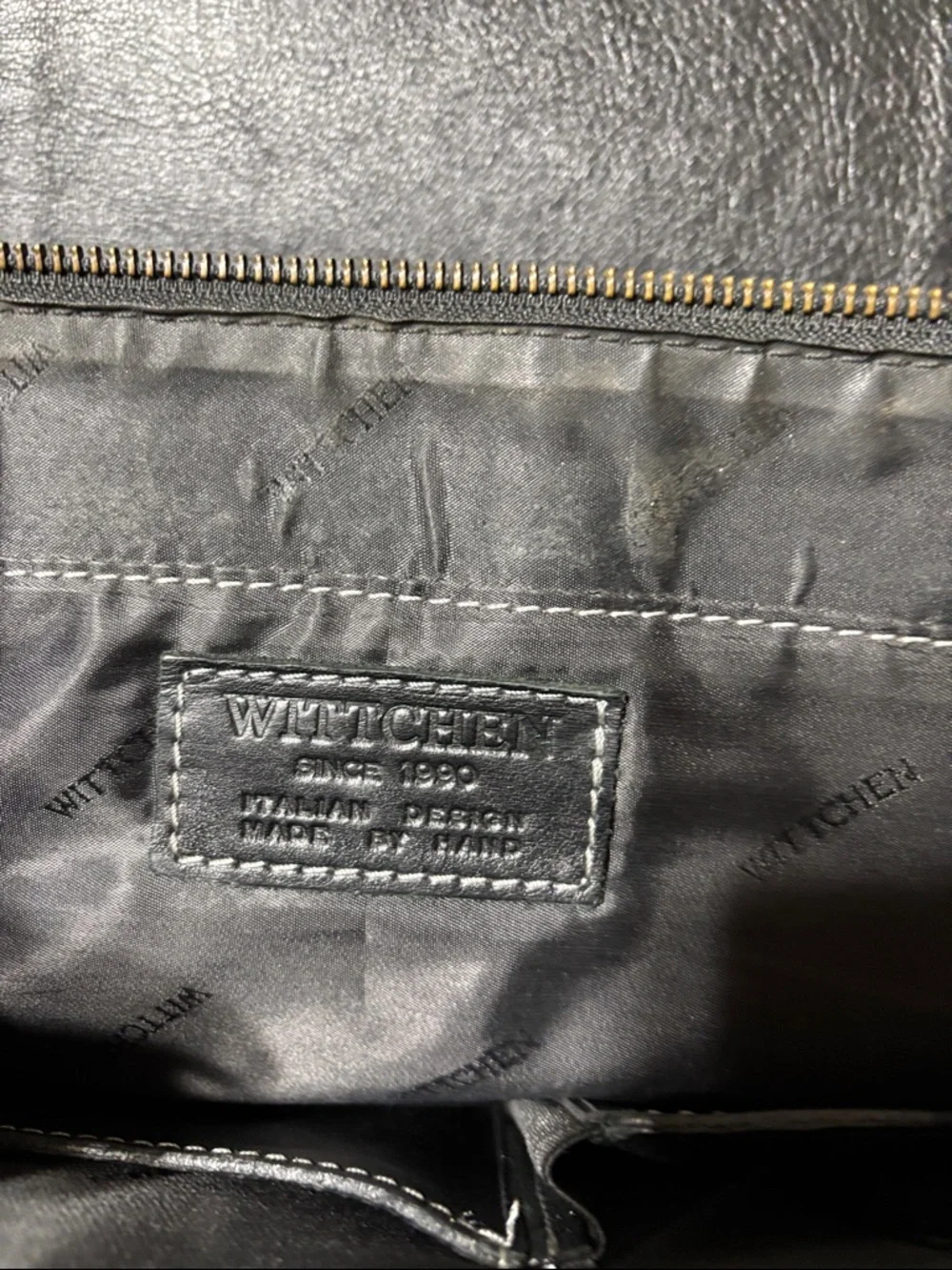 Wittchen Black Leather Men's Bag - Classic Italian Design. Vintage and handmade